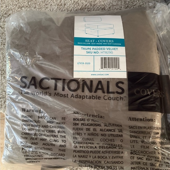 Taupe Velvet Seat Cover - Picture 1 of 1